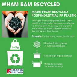 Wham Black Recycled Plastic 16L Storage Box - thumbnail 3