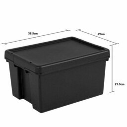 Wham Black Recycled Plastic 16L Storage Box - thumbnail 7