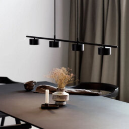 Nordlux Clyde Indoor Dining Kitchen Metal Pendant Ceiling Light In Black (Diam) 8.5Cm