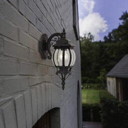 CGC Lighting Cgc Alexa Black Vintage Lantern Outdoor Wall Light - thumbnail 1