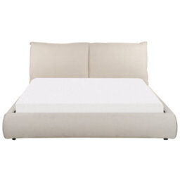 Beliani Bed Fabric Vinay 160 X 200 Cm (Eu King Size) Beige - thumbnail 4