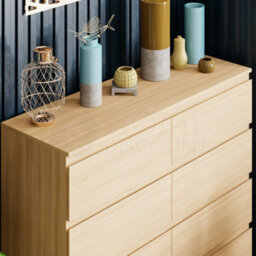 Lassic Vida Designs Denver Pine 8 Drawer Chest (H)955mm (W)1200mm (D)400mm) - thumbnail 4