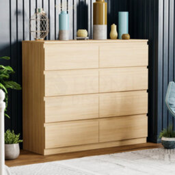 Lassic Vida Designs Denver Pine 8 Drawer Chest (H)955mm (W)1200mm (D)400mm) - thumbnail 1