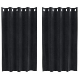 Berkfield Modern Blackout Curtains With Eyelets 2 Pcs Black Velvet
