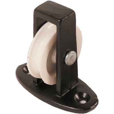 Perry 38mm No.264 Upright Cast Pulley - 38mm Nylon Wheel Across The Plate - Prepacked