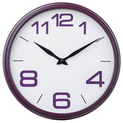 Orsina Purple Plastic Frame Wall Clock