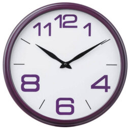 Orsina Purple Plastic Frame Wall Clock