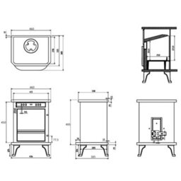 Sundaze 7Kw Multifuel Stove Log Burner Fireplace Cast Iron Defra Approved Eco Design - thumbnail 9