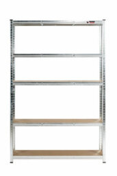 Rhino Racking 2 Bays - 180 X 120 X 40Cm - Galvanised - 5 Tier Boltless Heavy Duty Garage Shelving Unit - 1000Kg Load Weight - thumbnail 1