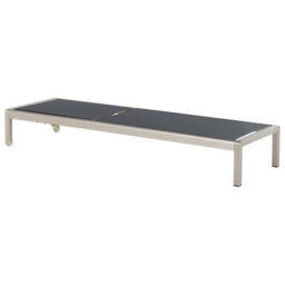 Beliani Sun Lounger Fossato Reclining Metal Black - thumbnail 4