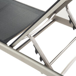 Beliani Sun Lounger Fossato Reclining Metal Black - thumbnail 6