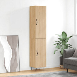 Berkfield Modern Highboard Sonoma Oak 34.5X34X180 Cm Engineered Wood - thumbnail 2