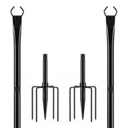 Kokoma 2Pcs Outdoor String Light Poles With Hooks For Garden Decor - thumbnail 7