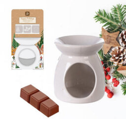 151 Christmas Wax Melts & Burner Set Happy Holidays Gingerbread Scented Wax - thumbnail 1
