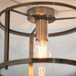 Luminosa Hopton Decorative Flush Ceiling Lamp Antique Brass - thumbnail 5