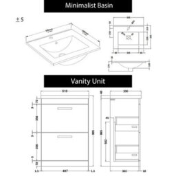 Royal Bathrooms 1000mm Indigo Grey Gloss 2 Drawer Furniture Pack With Minimalist Basin & Elva Back To Wall Toilet - thumbnail 8