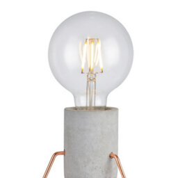 Teamson Home Modern Minimalistic Desk/bedside Lamp - Concrete/rose Gold - 22.1 X 19.1 X 22.1 (Cm) - thumbnail 5