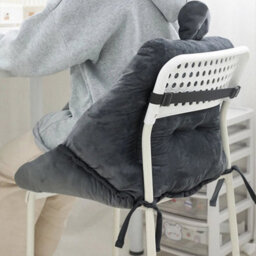 Dark Grey & Light Grey High Back Chair Cushion Seat Pad Garden Outdoor Patio Office Bench Chair Padded - thumbnail 6