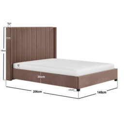 Flair Tiggy Ottoman Bed With Winged Headboard Chocolate Velvet Double - thumbnail 6