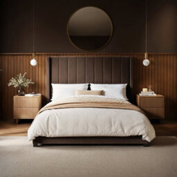 Flair Tiggy Ottoman Bed With Winged Headboard Chocolate Velvet Double - thumbnail 3
