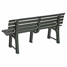Urbn-Living Urbnliving 3 Seater Classic Garden Plastic Bench Outdoor Patio Deck Picnic Furniture 1.45M(Width), Green - thumbnail 3