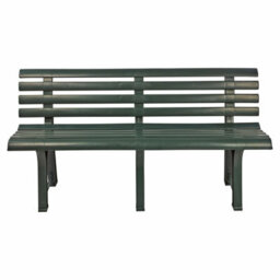 Urbn-Living Urbnliving 3 Seater Classic Garden Plastic Bench Outdoor Patio Deck Picnic Furniture 1.45M(Width), Green