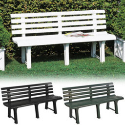 Urbn-Living Urbnliving 3 Seater Classic Garden Plastic Bench Outdoor Patio Deck Picnic Furniture 1.45M(Width), Green - thumbnail 6