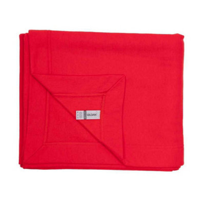 Gildan Fleece Stadium Blanket Red (One Size)
