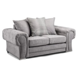 Furnishings For Less UK Milan Fabric 3 Piece Sofa Suite Grey Scatter Back Chesterfield Style - thumbnail 3
