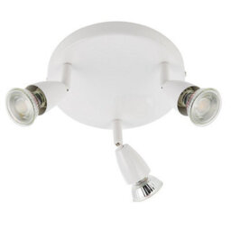 Saxby Sax43283 Lighting Amalfi Three Lights Round Halogen Spotlight White - thumbnail 2