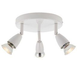 Saxby Sax43283 Lighting Amalfi Three Lights Round Halogen Spotlight White - thumbnail 3