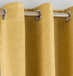 Enhanced Living Vogue Ochre 90 X 90 Inch (229X229Cm) Eyelet Thermal Noise Reducing Dim Out Curtains (Pair) - thumbnail 3