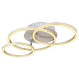 Luminosa Lighting Luminosa Kendy Integrated Led Semi Flush Ceiling Light Nickel Matt 3X Led 3000K - thumbnail 1
