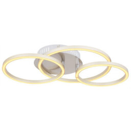 Luminosa Lighting Luminosa Kendy Integrated Led Semi Flush Ceiling Light Nickel Matt 3X Led 3000K - thumbnail 3