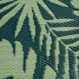 Ohs Palms Reversible Round Outdoor Garden Rug Waterproof Area Floor Mat - thumbnail 4
