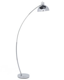 Beliani Aurora Silver Floor Lamp 155Cm - Adjustable Arching Arm With Dome Shade, Industrial Steel. - thumbnail 3