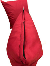 Crescent Waterproof 45X45Cm Red Garden Cushion, Shredded Foam Filled Outdoor Garden Throw Pillow Pack Of 2 - thumbnail 6