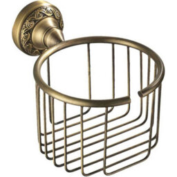 Pepte Toilet Wc Roll Or Shampoo Basket Holder Wall Mounted High Quality Antique Brass