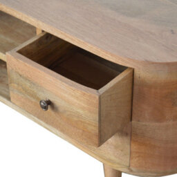 Wyld Haus Padua Round Natural Mango Wood Entertainment Tv Unit 4 Drawers - thumbnail 7