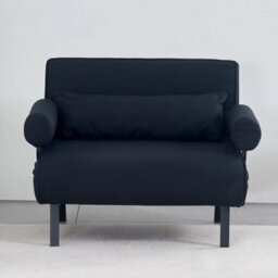 100Cm Black Folding Sofa Bed Sleeper Bed Chair Convertible Adjustable Armchair Pillow - thumbnail 1