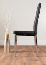 Furniturebox Imperia 4 Modern Black High Gloss Dining Table And 4 Black Modern Milan Chairs Set - thumbnail 9