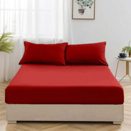 Bedlooms Single Fitted Sheet 25Cm Extra Deep - Soft Microfiber Deep Pocket Elasticated Bed Fitted Sheets Red, 91X190 Cm - thumbnail 2