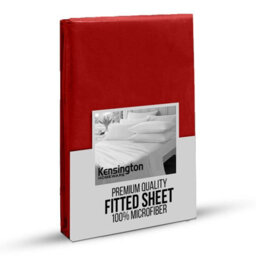 Bedlooms Single Fitted Sheet 25Cm Extra Deep - Soft Microfiber Deep Pocket Elasticated Bed Fitted Sheets Red, 91X190 Cm