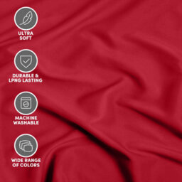 Bedlooms Single Fitted Sheet 25Cm Extra Deep - Soft Microfiber Deep Pocket Elasticated Bed Fitted Sheets Red, 91X190 Cm - thumbnail 5