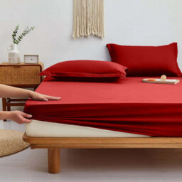 Bedlooms Single Fitted Sheet 25Cm Extra Deep - Soft Microfiber Deep Pocket Elasticated Bed Fitted Sheets Red, 91X190 Cm - thumbnail 7