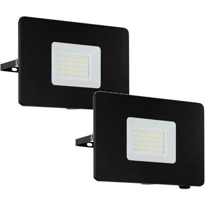 2 Pack Adjustable Ip65 Outdoor Led Flood Lights - 50W Black Porch Lamps - image 1