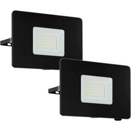 2 Pack Adjustable Ip65 Outdoor Led Flood Lights - 50W Black Porch Lamps - thumbnail 1