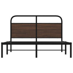 Berkfield Bed Frame Without Mattress 140X190 Cm Brown Oak Engineered Wood - thumbnail 5