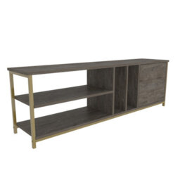 Decorotika Oneida Tv Stand Tv Unit For Tv's Up To 72 Inch Gold Wenge - thumbnail 4