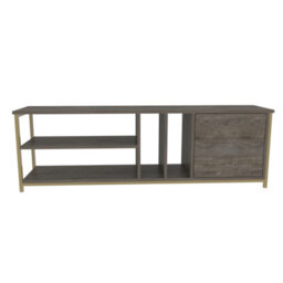 Decorotika Oneida Tv Stand Tv Unit For Tv's Up To 72 Inch Gold Wenge - thumbnail 5